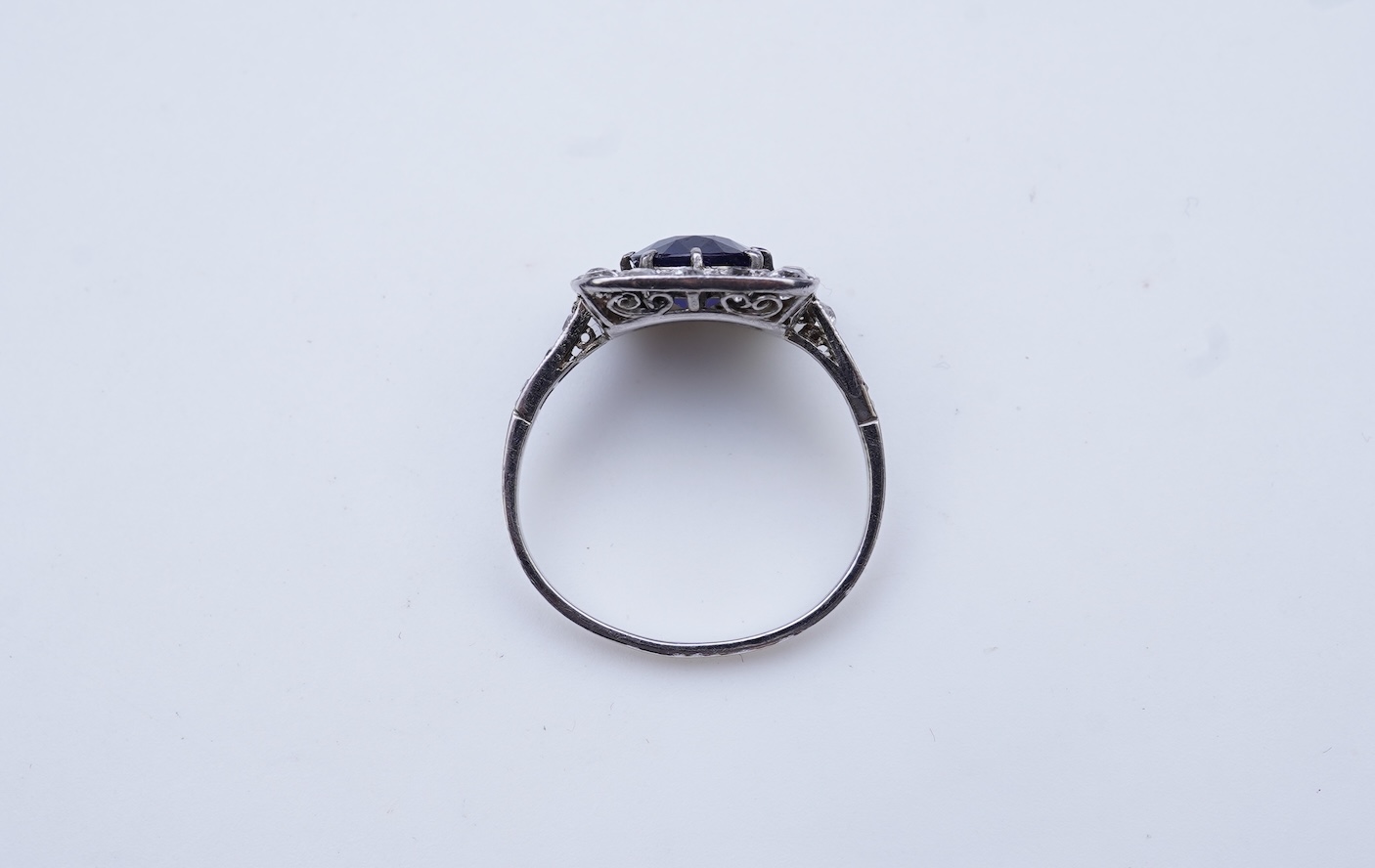 An Art Deco sapphire and diamond ring, 1920s